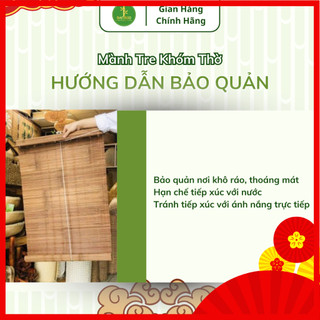 Mành Tre Khóm Thờ Công Nghệ Hấp Cacbon Giúp Cứng Hơn Và Chống Mối Mọt Màu Nâu Tự Nhiên
