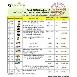 Thiết bị tiết kiệm xăng Greentech G10A-20L