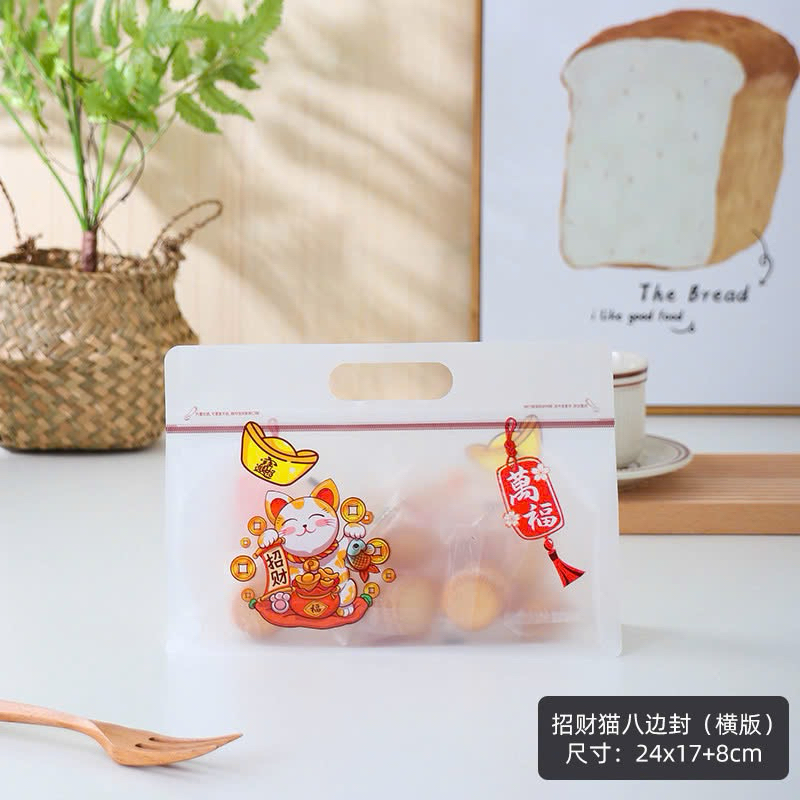 TÚI ZIP ĐỤC MÈO THẦN TÀI