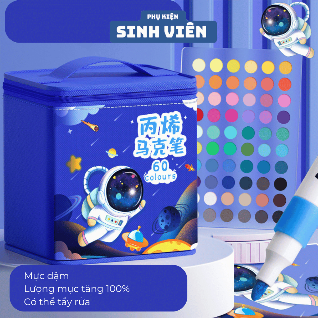  Bút Màu ACRYLIC Marker Bút To Nhiều Mực Vẽ Được Lên Nhiều Chất Liệu Mực Đậm Lượng Mực Tăng 100% 