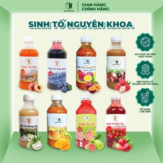 Sinh tố chai 1l dâu tây, việt quất, đào, chanh dây, vải, ổi, mãng cầu, xoài thơm- BẾP NGUYÊN KHOA