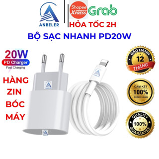 Bộ Củ Cáp Sạc Nhanh PD20W Chính Hãng Zin Bóc Máy, Sạc Nhanh Cho IP 8/X/11/12/13/14/15/16++ Bảo Hành 12 Tháng Lỗi 1 Đổi 1