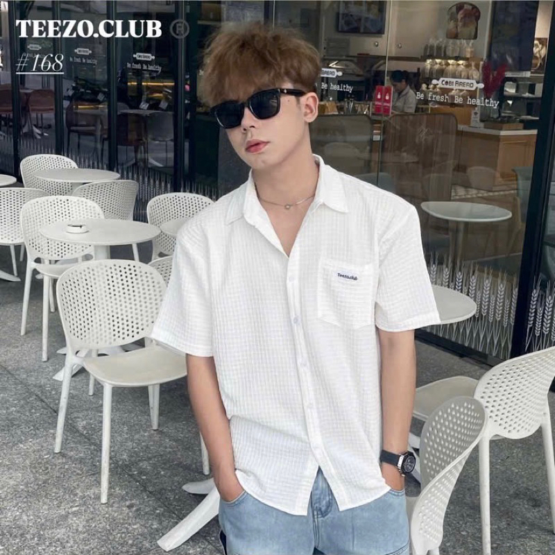 Sơ Mi TN 168 TZC Form Unisex / Black, White - TEEZO.CLUB