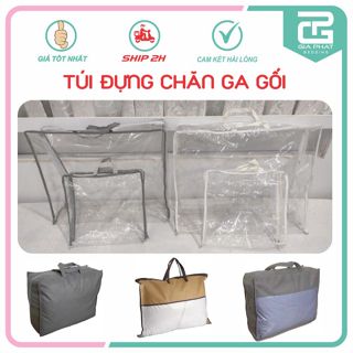 Túi đựng chăn mền, Túi ga gối có quai xách có khóa kéo, đựng ga gối đi học cho bé.