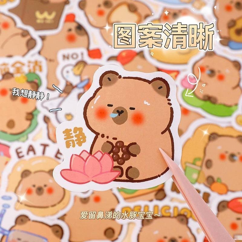 1k - Sticker Capybara trang trí sổ tay điện thoại máy tính