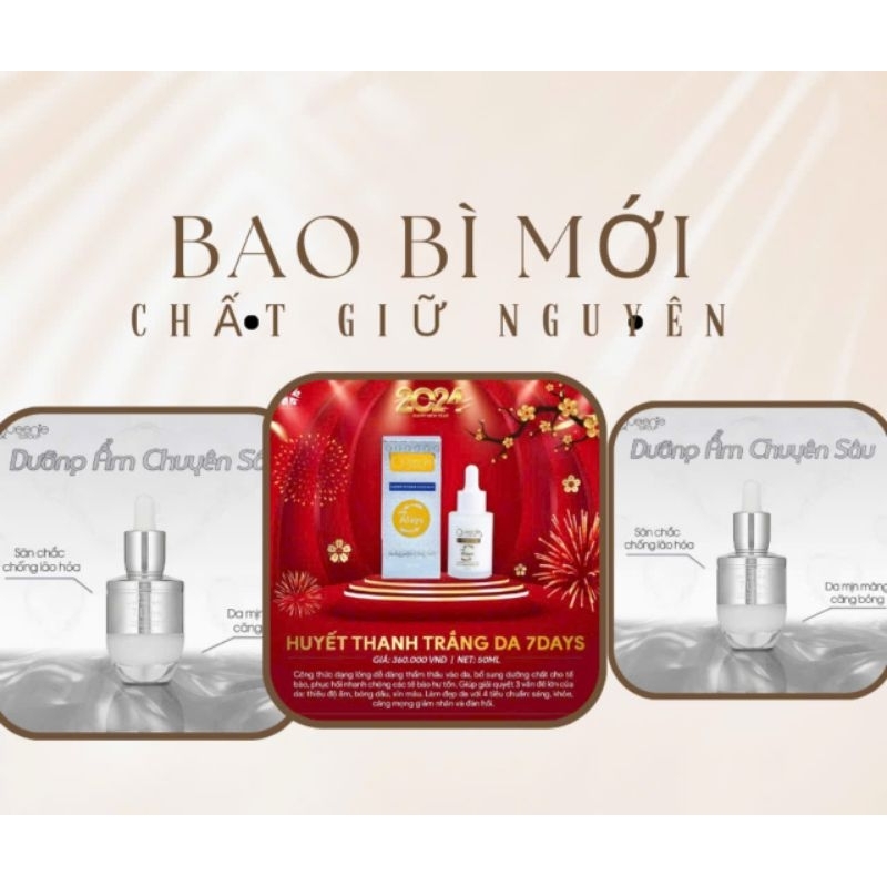 Huyết thanh trắng da 7 days Queenie skin ( bao bì mới)