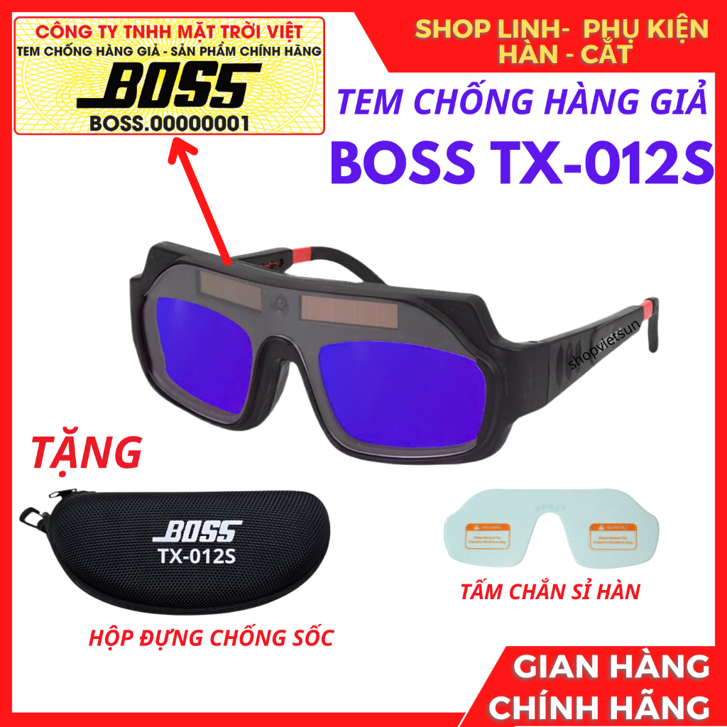 Kính hàn điện tử Boss TX-012S, hàng công ty chính hãng.