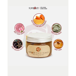 (Karose) Rửa mặt tẩy da chết Karose scrub Làm sạch sâu, cho làn da sáng mịn, giảm mụn Lọ 100gr Koshka Home