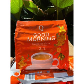 Cà phê sữa hòa tan good morning Trần Quang NUAN hòa tan 3 in 1 uống liền bịch 480g x 24 ống x 20g