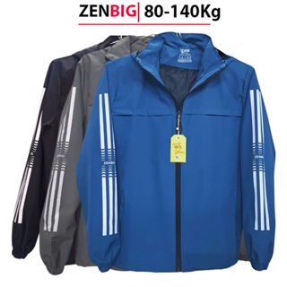 Áo Khoác Gió Bigsize ZENBIG Hai Lớp Có Mũ, Áo Khoác Thể Thao cho cả nam và nữ từ 80-140kg.