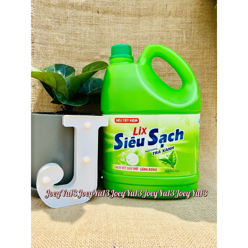 LIX Nước Rửa Chén Siêu sạch trà xanh 3.6 Kg