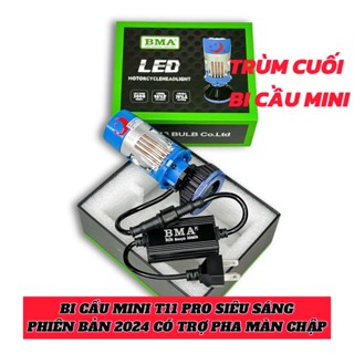 Đèn LED Pha Bi Cầu Mini T11 Pro BMA -85W New 2024 Siêu Sáng Chân H4 Lắp Đặt Như Zin Cho Ô Tô Xe Máy