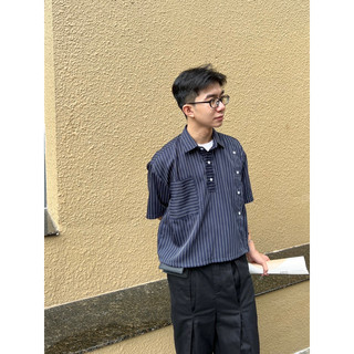 BRINY STRIPE SHIRT - Sơ Mi Xanh Đen - MONSIEUR