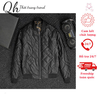 Áo phao Bomber Quả Trám lót bông 3 lớp phối trong phối túi dày dặn ấm áp đông 2025
