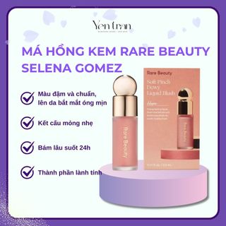  Má hồng kem Rare Beauty Soft Pinch Liquid Blush Mini 3,2ml màu hope hồng nude đất mỏng nhẹ lâu trôi 