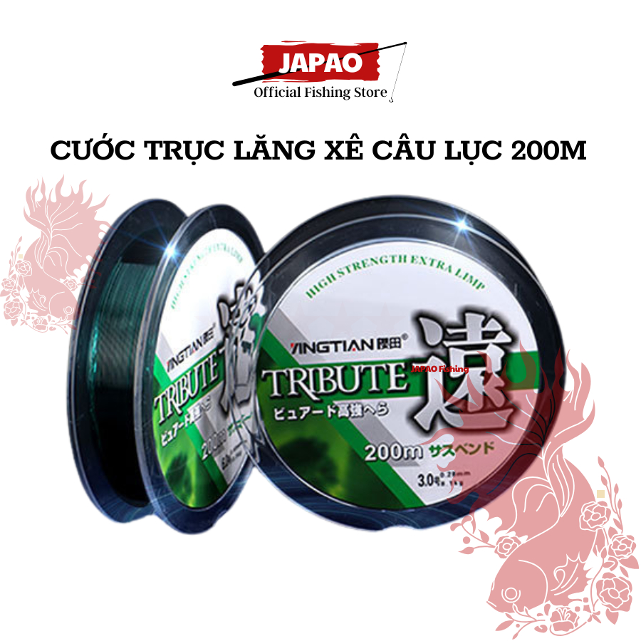 Cước câu cá cước trục câu đài câu lăng xê cao cấp 200M Japao TRIBUTE dây cước câu cá chất lượng