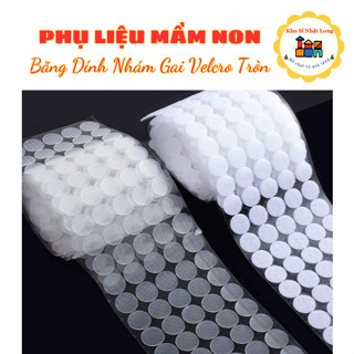 Băng Dính Gai Velcro Tròn, Khóa Nhám Có Sẵn Keo Dán Các Loại (Cặp)