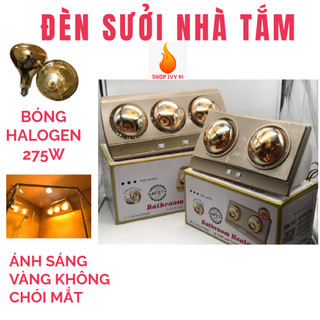 ĐÈN SƯỞI NHÀ TẮM , MÁY SƯỞI PHÒNG TẮM CHO BÉ ĐUI SỨ  2 bóng 3 bóng CAO CẤP