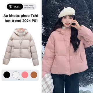 Áo Khoác Phao Cao Cấp Tchi Dành Cho Nữ 3 Cúc Có Mũ Giữ Ấm P01 - Top Jacket