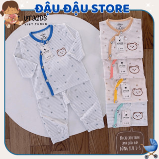 Set 5 Bộ quần áo dài tay VT cho bé sơ sinh vải thun lạnh PEPTIT mềm mịn cho bé sơ sinh 0-9 tháng DL11 Đậu Đậu Store