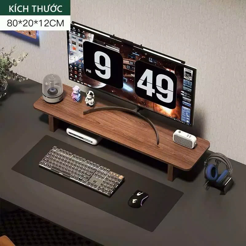 Kệ để màn hình máy tính,kệ laptop nhỏ gọn độ dày 15mm decor trang trí góc làm việc chất liệu gỗ MDF bền đẹp A75 | BigBuy360 - bigbuy360.vn