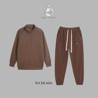  Bộ Quần Áo Nam UMA OFFICAL Cổ Trụ Nhung Tăm Ấm Áp Kiểu Dáng Thể Thao Năng Động Trẻ Trung BOB20 