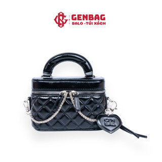 Túi xách nữ cốp đeo chéo GENBAG túi đeo vai phối dây xích dự tiệc sang chảnh (tặng charm) TX03