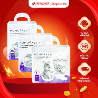 Tã Bỉm Quần Momo Rabbit Ban Đêm Siêu Mềm Mại Thấm Hút Nhanh Khô Thoáng Chống Tràn Tối Ưu Size XXL18 XL22 L28 - Bibomart