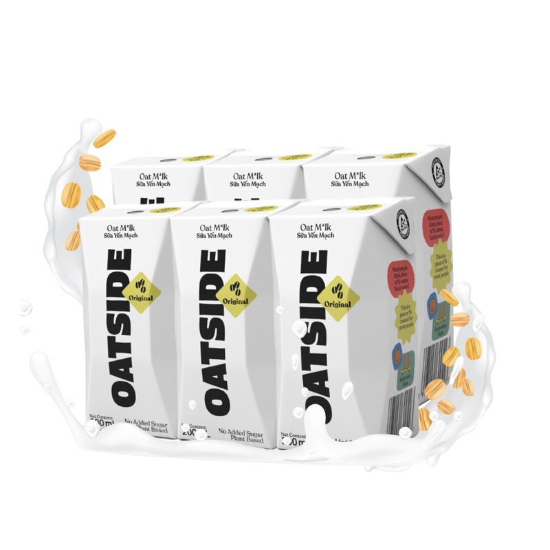 Sữa yến mạch OATSIDE vị nguyên bản - lốc 3 hộp - 200ml/hộp