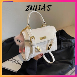 Túi xách nữ HM da nhung đeo chéo tặng móc bông sang chảnh Zuliashop8386