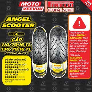 [MTVV] CẶP VỎ LỐP xe máy PIRELLI 110/70-16 & 130/70-16 TL Angel Scooter SH 125 150 350 Ý Shark<END>