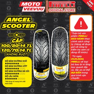 [MTVV] CẶP VỎ LỐP xe máy PIRELLI 100/80-14 & 120/70-14 TL Angel Scooter PCX Vario NVX 150 160<END>