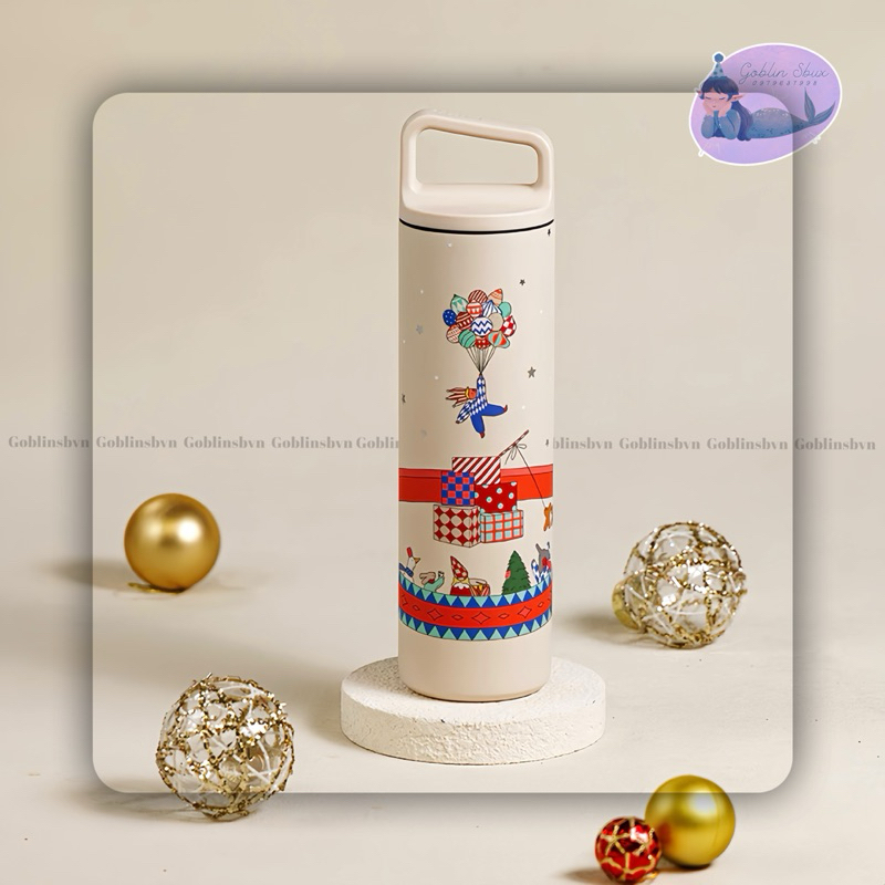 [Authentic] Starbucks Bình Giữ Nhiệt Holiday Carnival Show Stainless Steel Tumbler 20oz