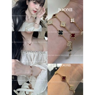 Set dây chuyền vòng cổ khuyên tai lắc tay cỏ 4 lá bản mini titan cao cấp bền màu vĩnh viễn loại 1 charm hai mặt siêu hot