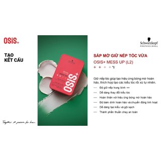 Sáp mờ tạo nếp tóc Osis+ Mess Up 100ml(Hàng Nhập Đức)
