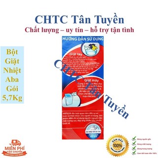 Bột giặt nhiệt Aba sạch tinh tươm túi 5.7kg
