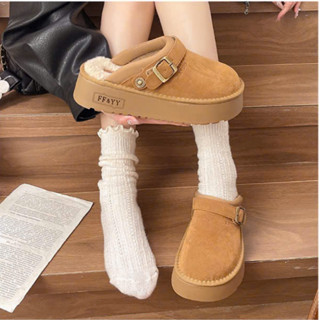  Sục lông nữ cao cấp kiểu dáng mới hottrend chất liệu da lộn lót lông siêu ấm đế cao 4.5cm siêu nhẹ êm đi chơi đi học 