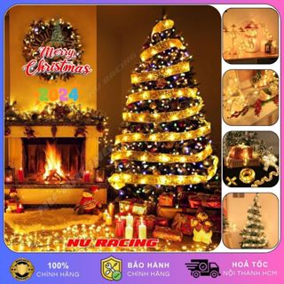  Ruy Băng Đèn Led Ruy Băng 10M 5M 1M Bản 4CM và  5CM Trang Trí Cây Thông Noel Nhà Cửa Mùa Giáng Sinh 