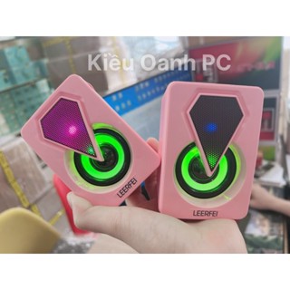 Loa Máy tính Mini 2.0 LeerFei YST-1046 | Y-9077 - Loa Vi tính để bàn X1 LED RGB Cao cấp | BH 6 Tháng Giá rẻ