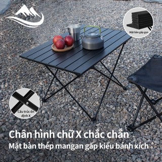 Bàn gấp gọn dã ngoại, bàn camping,Thép mangan chọn lọc, độ bền cao,Du lịch nhẹ nhàng