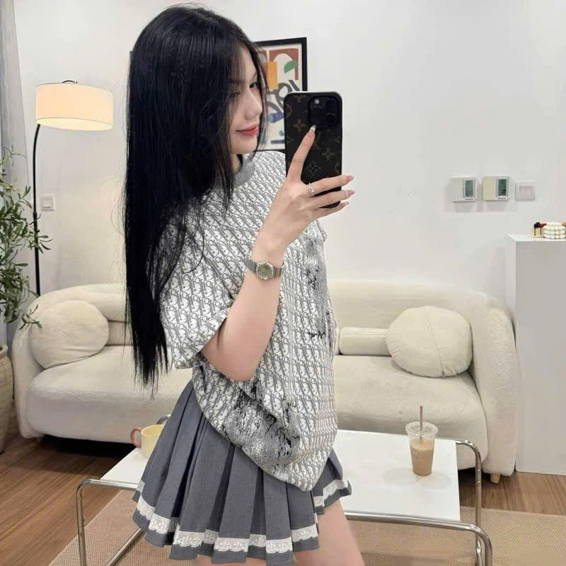 Áo Thun Unisex Đì O Monogram Hàng Cao Cấp - Co Giãn 2 Chiều - Full Tem Tag-FABOO