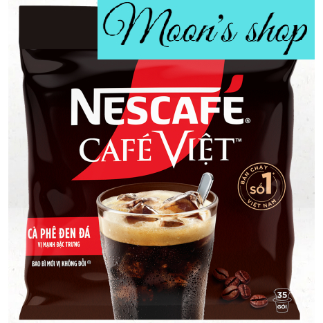 Cà phê đen đá hòa tan Nescafe cà phê Việt bịch 35 gói