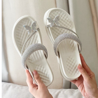 Sorami.Shoes | Dép nữ gắn cườm xỏ ngón Qc đế mềm êm