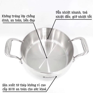 Nồi T Chef Series Casserole 3.8L (nắp kính) Tupperware - Nồi Đáy 5 Lớp Giữ Nhiệt Tốt, Độ Bền Cao