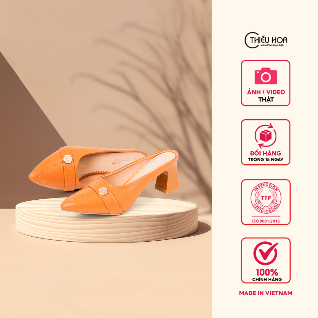 GIày sục cho mẹ trung niên, thiết kế đơn giản, chất liệu sang trọng, êm chân Thiều Hoa B0030