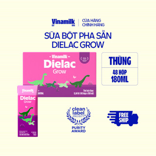 Thùng 48 hộp sữa Sữa nước Vinamilk Dielac Grow 180ml