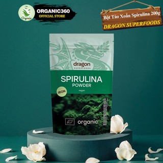 Bột Tảo Xoắn Spirulina Hữu Cơ DRAGON SUPERFOODS Organic Spirulina Powder 200g