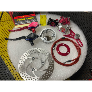 Combo phanh sau cho xe điện.Tặng kèm ốc-lồng đền-dầu phanh. Phù hợp động cơ zin và động cơ 1k5 trở lên.