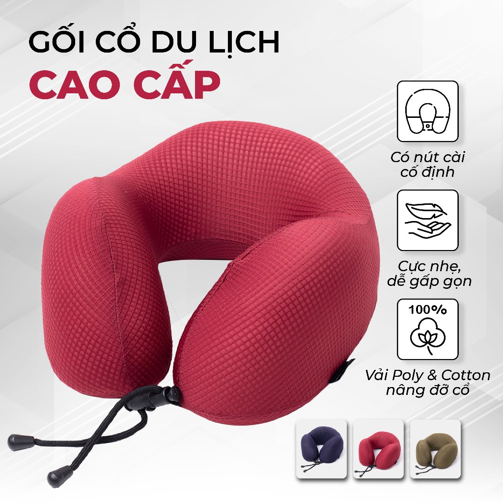  Gối cổ du lịch văn phòng MIAvn TA33217 - Ruột êm vỏ mềm chống mỏi cổ - Hàng Cao Cấp Chính Hãng 