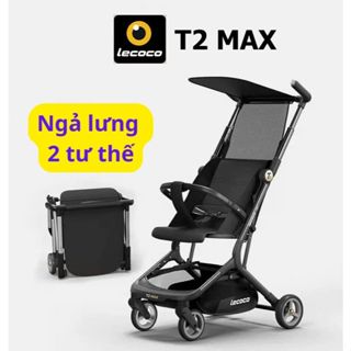 Xe đẩy du lịch gấp gọn cho bé LECOCO Ý T2 MAX CAO CẤP ngả lưng 2 tư thế cho trẻ từ 6 tháng đến 5 tuổi trọng tải đến 50kg